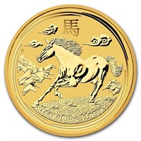 2014 Australia 1/4oz Gold Lunar Horse Bu Series Ii