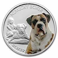 2023 Niue 1 Oz Silver Proof Dog Breeds: Boxer