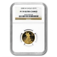 2008-w 1/4 Oz Proof American Gold Eagle Pf-70 Ngc