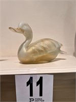 Glass Duck Appears To Be Murano(Den)