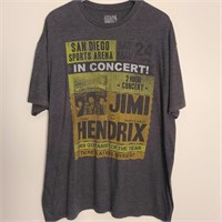 Jimi Hendrix Men's XXL T-shirt Charcoal