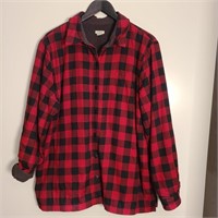 LL Bean red & black checkered shirt Ladies XL