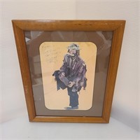 VTG. personally signed & framed picture of Clown