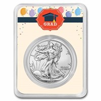 2023 1 Oz Silver Eagle Grad Balloons Card In Tep