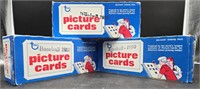 1987,88,90-Topps MLB Picture Cards 500 3 Boxes
