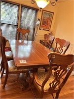 Signed Furniture Co. Solid Wood Dining Table W/6