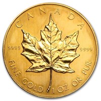 1987 Canada 1 Oz Gold Maple Leaf Bu