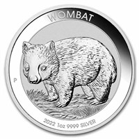 2022 Australia 1 Oz Silver Australian Wombat Bu