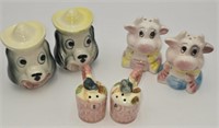 Vintage S&P Shakers Dogs Smiling Cows +++