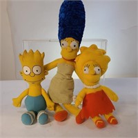 1990's Marge, Bart, & Lisa Simpson Push Dolls