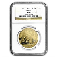 2013 China 1 Oz Gold Panda Ms-69 Ngc