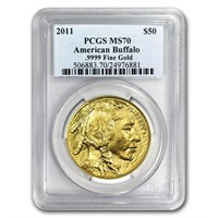 2011 1 Oz Gold Buffalo Ms-70 Pcgs