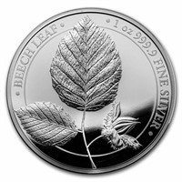 2023 Germania Beech Leaf 1 Oz Silver Round Proof