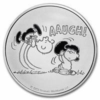 Peanuts Lucy Pulls The Football 1 Oz Silver Round