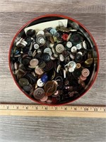 Tin of Vintage Buttons