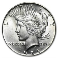 1926 Peace Dollar Bu