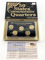 2001-24Kt. Gold Layered State Quarters