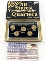 2003-24Kt. Gold Layered State Quarters