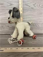 Vintage Plush Dog Pull Toy