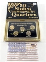 2004-24Kt.Gold Layered State Quarters
