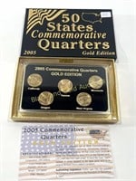 2005-24Kt. Gold Layered State Quarters