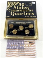 2007-24Kt. Gold Layered State Quarters