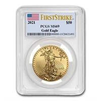 2021 1oz American Gold Eagle Type 1 Ms69 Fs