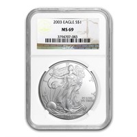 2003 American Silver Eagle Ms-69 Ngc