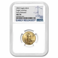 2022 1/4oz American Gold Eagle Ms70 Early Releases