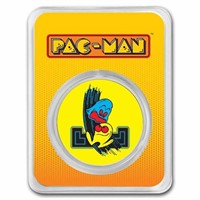 Pac-man Arcade Cabinet 1 Oz Colorized Silver