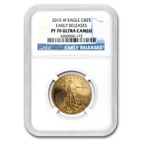 2015-w 1/2oz Proof American Gold Eagle Pf70 Ngc Er