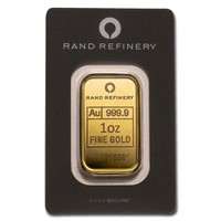 1 Oz Gold Bar - Rand (black Assay)