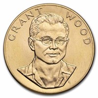 Us Mint 1oz Gold Commemorative Medal Grant Wood