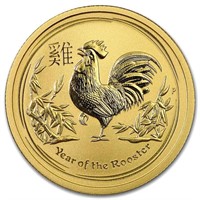 2017 Australia 1oz Gold Lunar Rooster Bu Series Ii