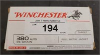 WINCHESTER 380 AUTO 50 ROUNDS