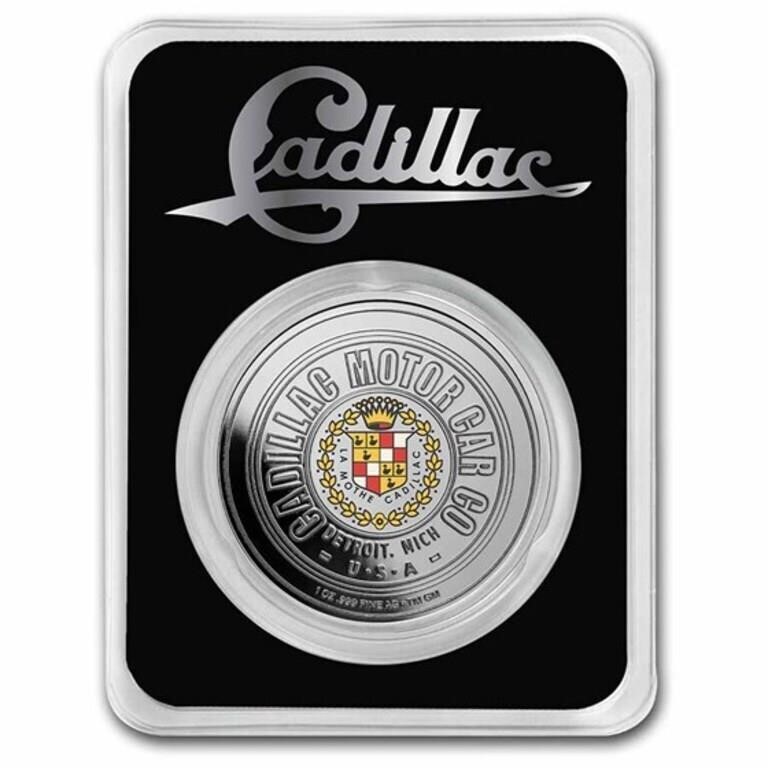 Cadillac Motor Car Company Logo 1 Oz Silver