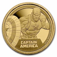 2023 Niue 1/4 Oz Gold Coin Marvel: Captain America