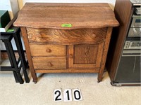 Oak washstand 33” X 20” 30”