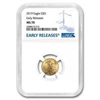 2019 1/10oz American Gold Eagle Ms70 Early