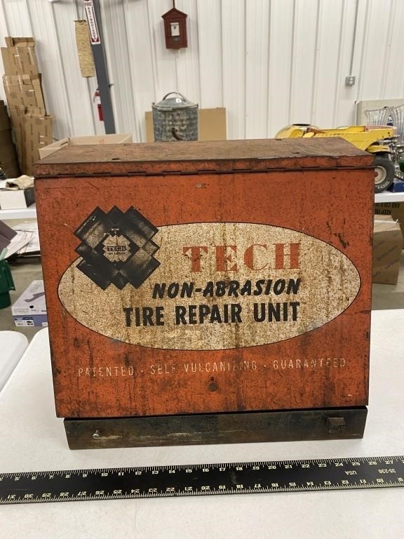 Vintage Tech Tire Repair Metal Cabinet