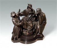 PERIOD BRONZE GROUPING WITH KING AND ADVISORS