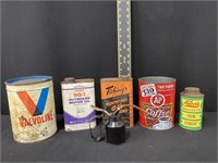 Group of Vintage Advertising Cans and Oiler