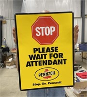 MINT - Vintage Pennzoil Motor Oil Metal Sign