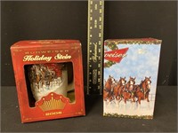 Pair of Budweiser Beer Steins w/ Boxes