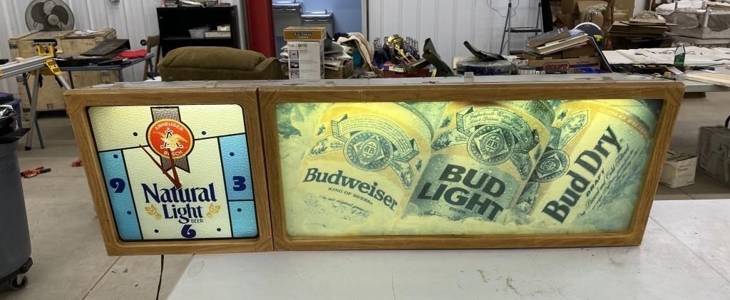 Vintage Natural Light Lighted Beer Clock