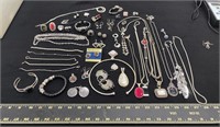 Nice Group of Ladies Silver Tone Jewelry