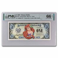 2007 Disney $1.00 (a) Ariel Cu-66 Epq Pmg (dis125)