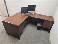 l shaped desk 4'x5' sections + dell mon.