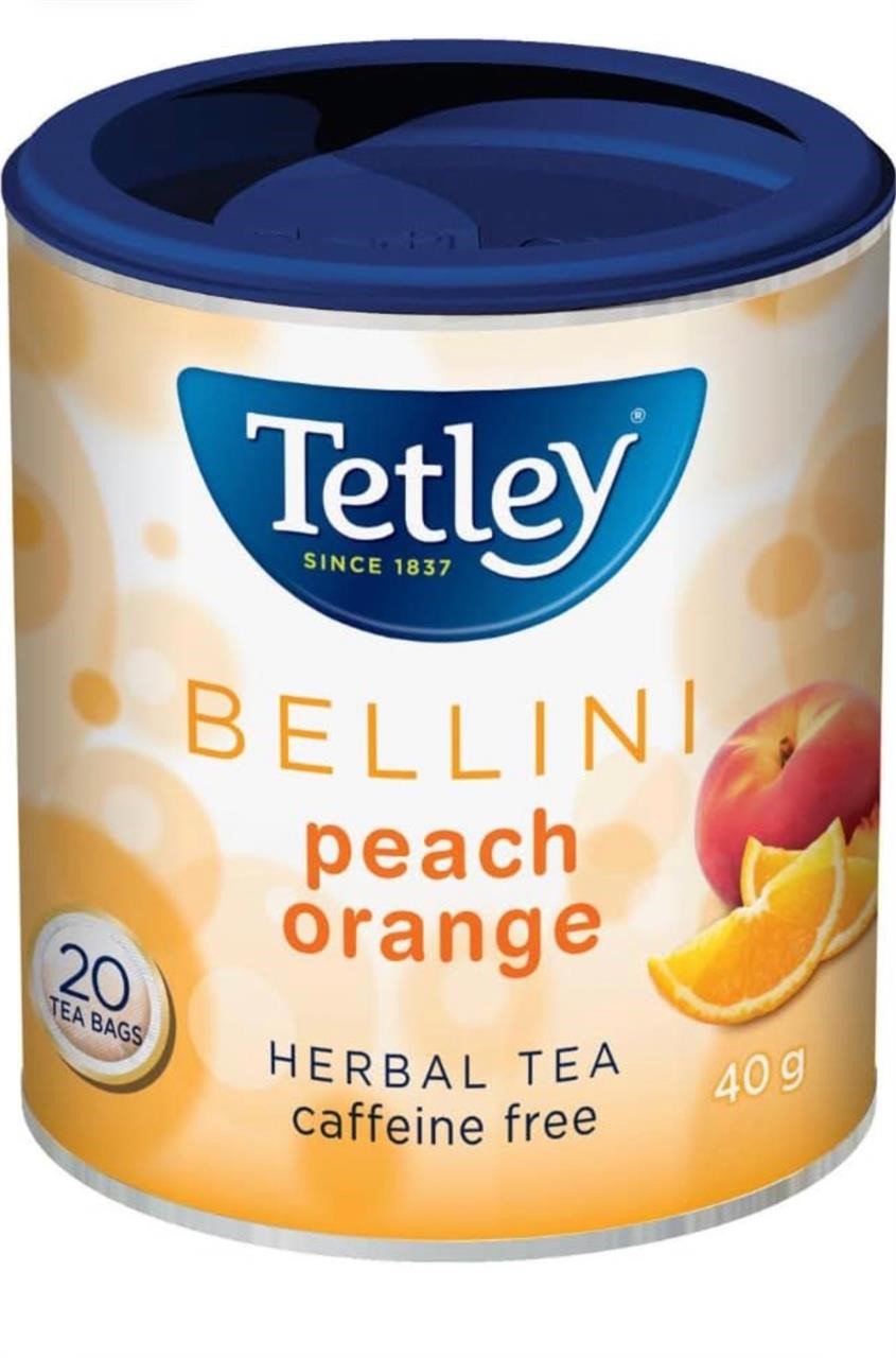 Tetley Bellini Peach Orange Herbal Tea 2 cans