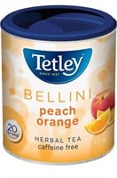 Tetley Bellini Peach Orange Herbal Tea 2 cans